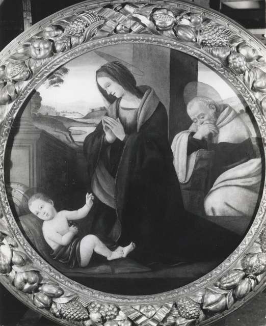 A. C. Cooper — Bernardo di Leonardo - sec. XV/ XVI - Adorazione del Bambino con san Giuseppe — insieme